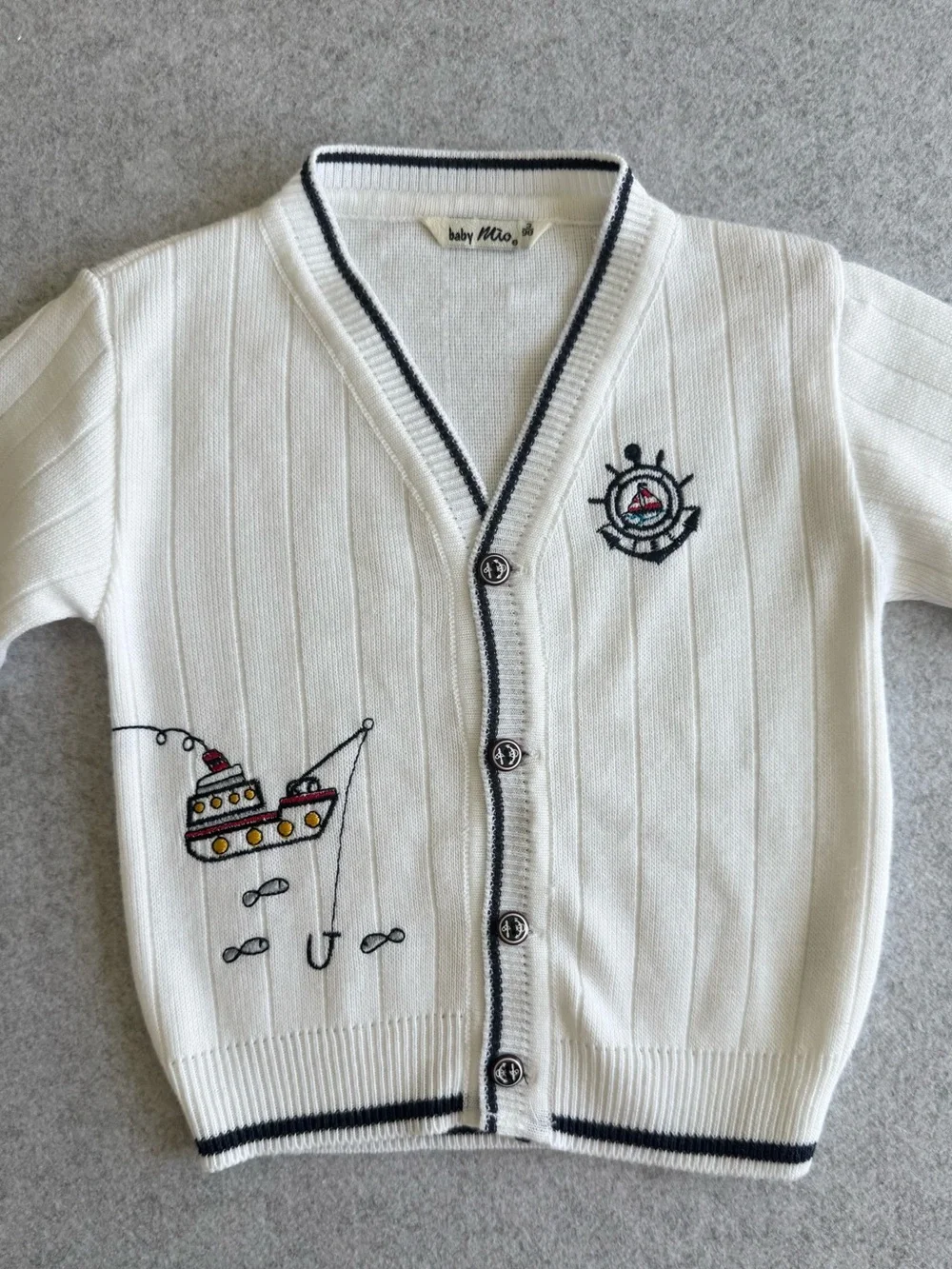 Baby Mio Vintage Nautical Themed Cardigan Size 3